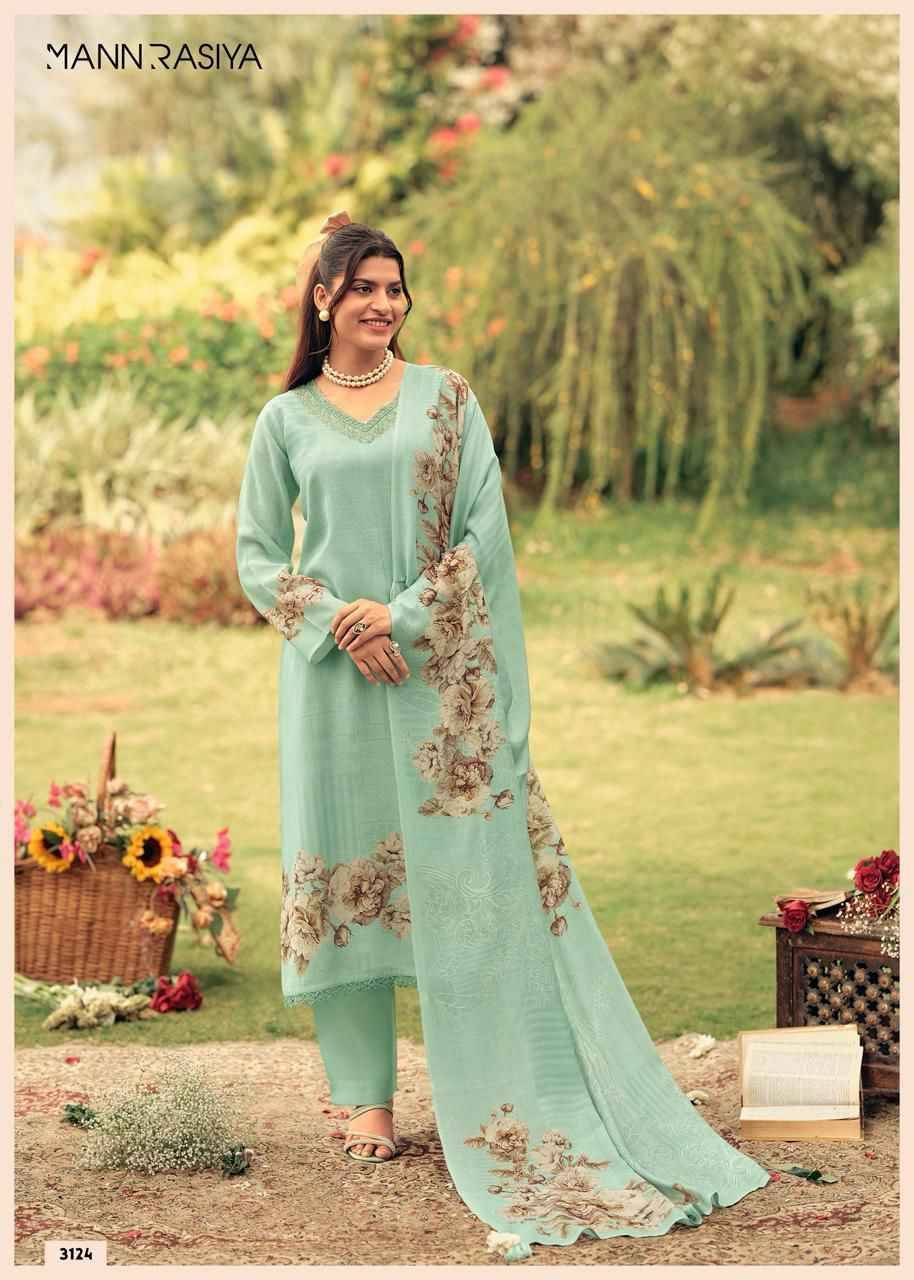 BLOOME By MANNRASIYA 3124 to 3127 Series Beautiful Festive Suits Stylish Colorful Fancy Casual Wear & Ethnic Wear PURE VISCOSE LILEN Print Dresses At Wholesale Price
